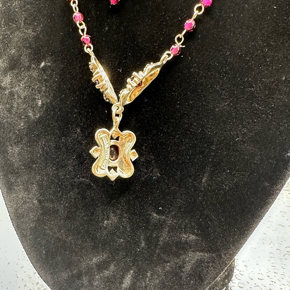 Vintage Garnet Set 925 Thailand and Spinel - Picture 7 of 8